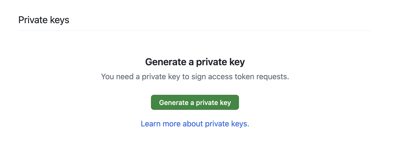 Generate a private key